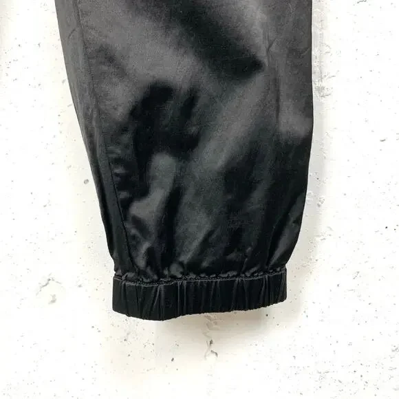 J Brand Piper Jogger Pant Black Cotton Blend Elasticized Paper Bag Waist Size 30 - Picture 10 of 13